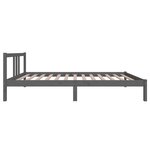 vidaXL Cadre de lit sans matelas gris bois massif 100x200 cm