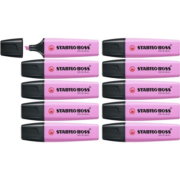 Surligneur BOSS ORIGINAL Pastel  mauve givré x 10 STABILO