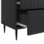 vidaXL Cabinet de chevet Noir 62 x 34 5 x 47 5 cm Bois d'ingénierie