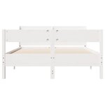 vidaXL Cadre de lit sans matelas blanc 120x190 cm bois de pin massif