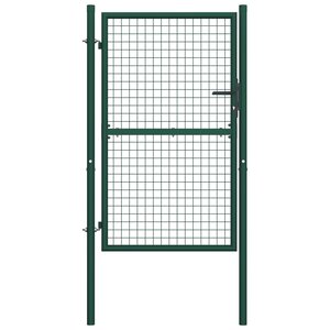 vidaXL Portail de clôture acier 100x150 cm vert