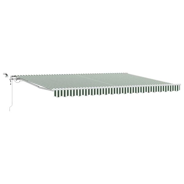vidaXL Auvent Rétractable Vert et blanc 450 × 300 cm