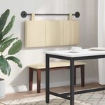 vidaXL Tête de lit suspendue Crème Tissu