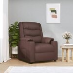 vidaXL Fauteuil inclinable Marron Similicuir