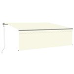 vidaXL Auvent automatique rétractable avec store 4x3 m Crème