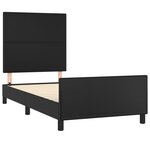 vidaXL Cadre de lit sans matelas noir 90x190 cm similicuir