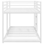 VidaXL Lit superposé sans matelas blanc 90x200 cm acier