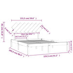 vidaXL Cadre de lit sans matelas blanc 150x200 cm bois massif