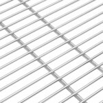 vidaXL Grille de barbecue Argent 57 x 57 cm Acier inoxydable