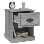 vidaXL Table de chevet sonoma gris 39x39x47 5 cm bois d'ingénierie
