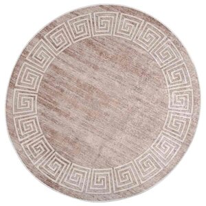 vidaXL Tapis lavable antidérapant 120 cm beige