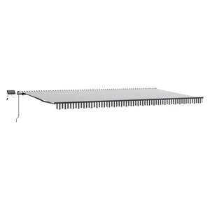 vidaXL Auvent manuel rétractable avec LED anthracite blanc 600x300 cm