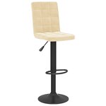 vidaXL Tabourets de bar lot de 2 crème velours