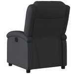 vidaXL Fauteuil inclinable en cuir véritable noir