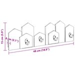 vidaXL Cintre Marron 48 x 8 x 15 cm Bois de Mahogany Massif