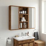 vidaXL Armoire murale de salle de bain Bois ancien 30 x 10 x 60 5 cm
