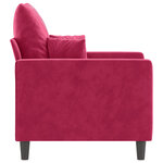 vidaXL Fauteuil Rouge bordeaux 60 cm Velours