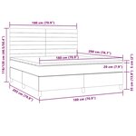 vidaXL Sommier à lattes de lit matelas et LED Marron foncé 180x200 cm