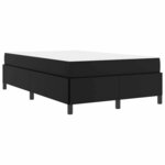 vidaXL Cadre de lit avec matelas Noir 120 x 190 cm Faux cuir