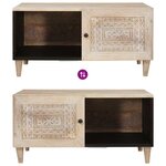 vidaXL Table basse Beige 80 x 50 x 40 cm bois de manguier massif