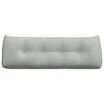 vidaXL Coussin de Dos Gris clair 140 x 24 x 50 cm Velours