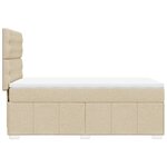 vidaXL Sommier à lattes de lit avec matelas Crème 80x200 cm Tissu