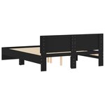 vidaXL Cadre de lit sans matelas noir 150x200 cm