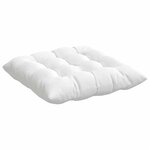 vidaXL Coussins de siège 4 Pièces Blanc 40 x 40 x 6 cm tissu