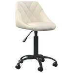 vidaXL Chaise à manger Crème Velours