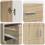 vidaXL Buffet Chêne sonoma 88.5 x 30.5 x 73 cm Bois d'ingénierie