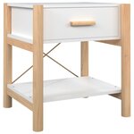 vidaXL Tables de chevet 2 Pièces Blanc 42x38x45 cm Bois d’ingénierie