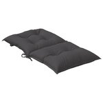 vidaXL Coussins de chaise à dossier bas lot de 6 anthracite mélangé