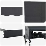 vidaXL Auvent Rétractable Anthracite 450 × 300 cm Tissu  Métal