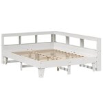 vidaXL Lit bibliothèque sans matelas blanc 150x200 cm bois pin massif