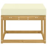 vidaXL Hocker d'extérieur Bois d'Acacia Massif Blanc
