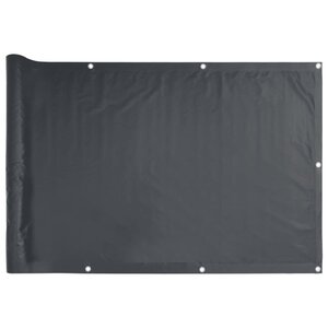 vidaXL Écran d'intimité de balcon anthracite 400x75 cm PVC