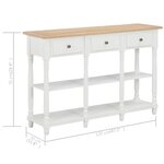 vidaXL Table console Blanc 120x30x76 cm MDF