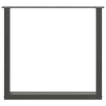 vidaXL Pieds de table à manger en U 2 pièces Anthracite 90 x (72-73) cm Acier