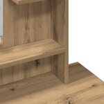 vidaXL Coiffeuse avec LED chêne artisanal 86 5x35x136 cm