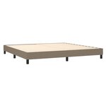 vidaXL Sommier à lattes de lit avec matelas Taupe 200x200 cm Tissu
