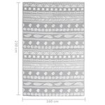 vidaXL Tapis d'extérieur ARAKIL Gris 160x230 cm PP