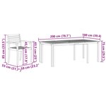 vidaXL Ensemble de salle à manger pour jardin 9 Pièces Marron