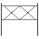 vidaXL Tête de lit métal noir 107 cm