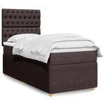 vidaXL Sommier à lattes de lit avec matelas Marron foncé 90x190 cm