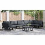 vidaXL Ensemble de canapé de jardin 8 Pièces Anthracite Acier
