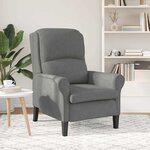 vidaXL fauteuil Gris foncé 76 x 94 x 102 cm Microfibre