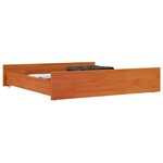 vidaXL Tiroirs de lit 2 Pièces cire marron bois de pin massif