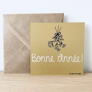 Carte - Bonne année - Doré