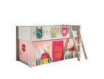 Scott Lit Mezzanine et Rideau Spring Trois Sacs Rangement