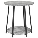 vidaXL Ensemble de tables d'appoint 2 Pièces Gris Sonoma et noir